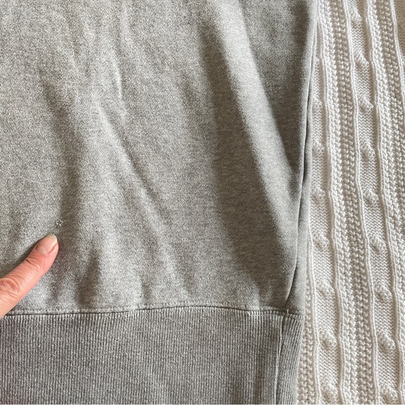 OAK + FORT Sweatshirt Women M Grey Crewneck Oversized Boyfriend Cotton Blend - Picture 4 of 8